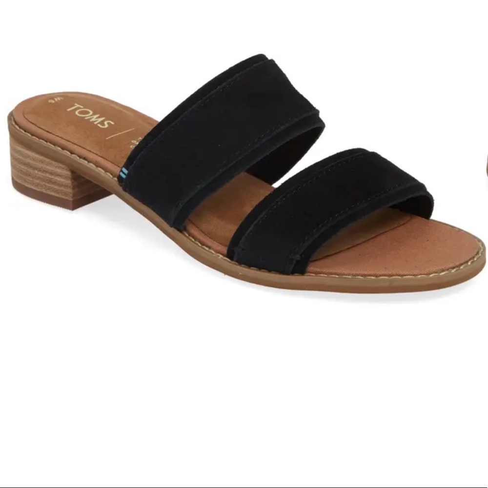 Tom’s Leather Mariposa Slide Sandal in Women’s Size 10 W